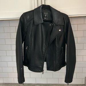 Guess Black Leather Jacket